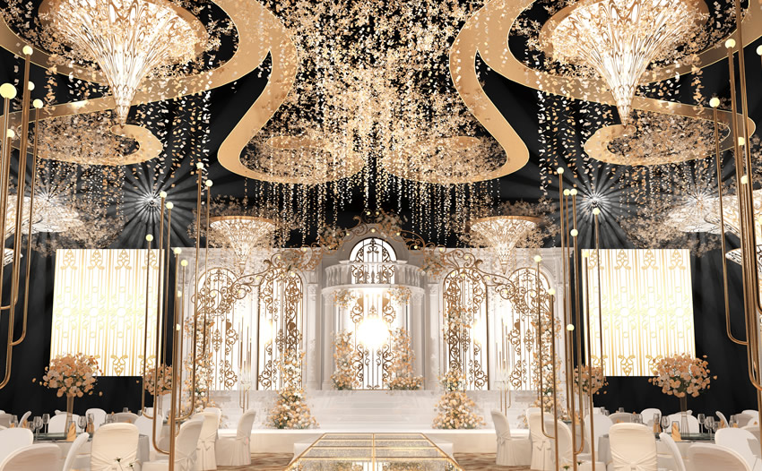 玉溪花木兰喜事汇金色大厅效果展示